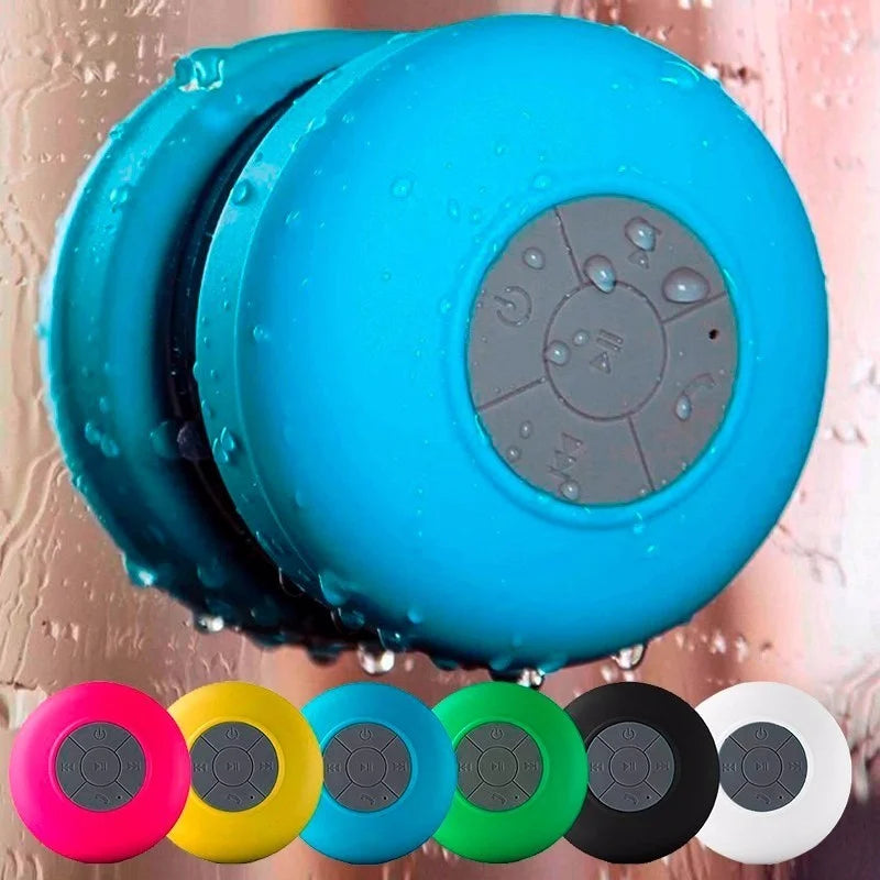 Mini Caixa de Som Bluetooth Prova D Água Portátil Banheiro, Piscina, Chuveiro, com fixação de ventosa de silicone a vácuo pressão