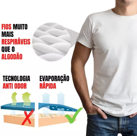 Kit 5 Camisetas Lisas Masculina Dry Fit Style Tradicional Cor Chumbo